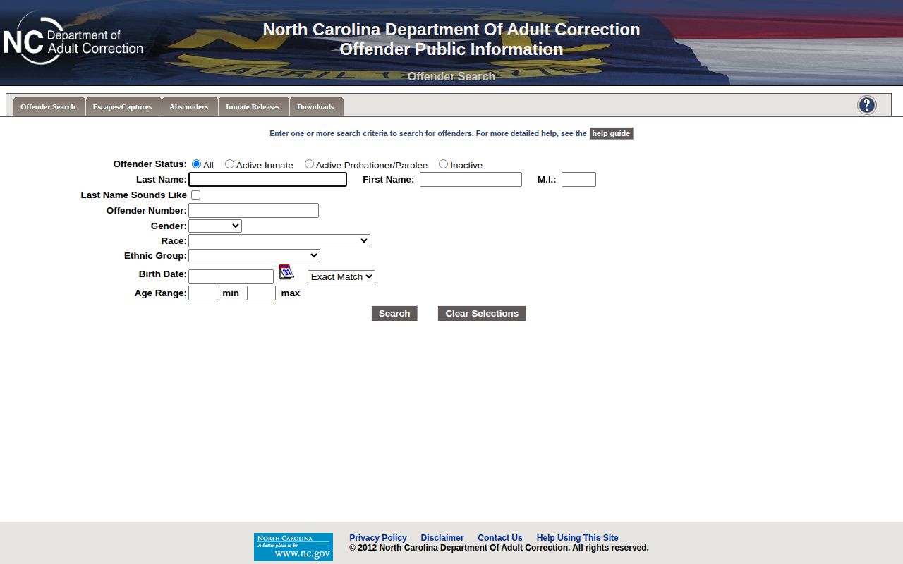 NC DAC offender search for Durham County released inmates