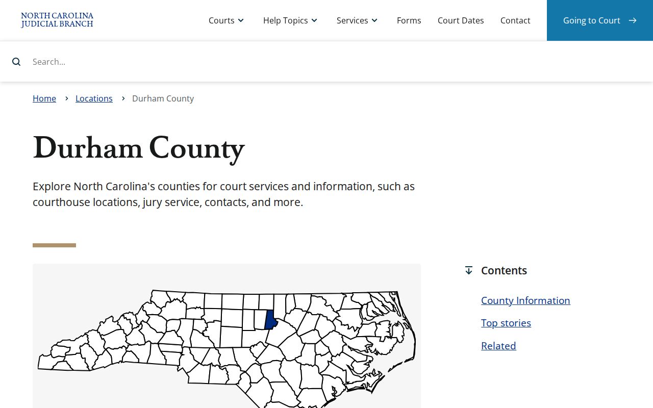 Durham County court records route for released inmate cases