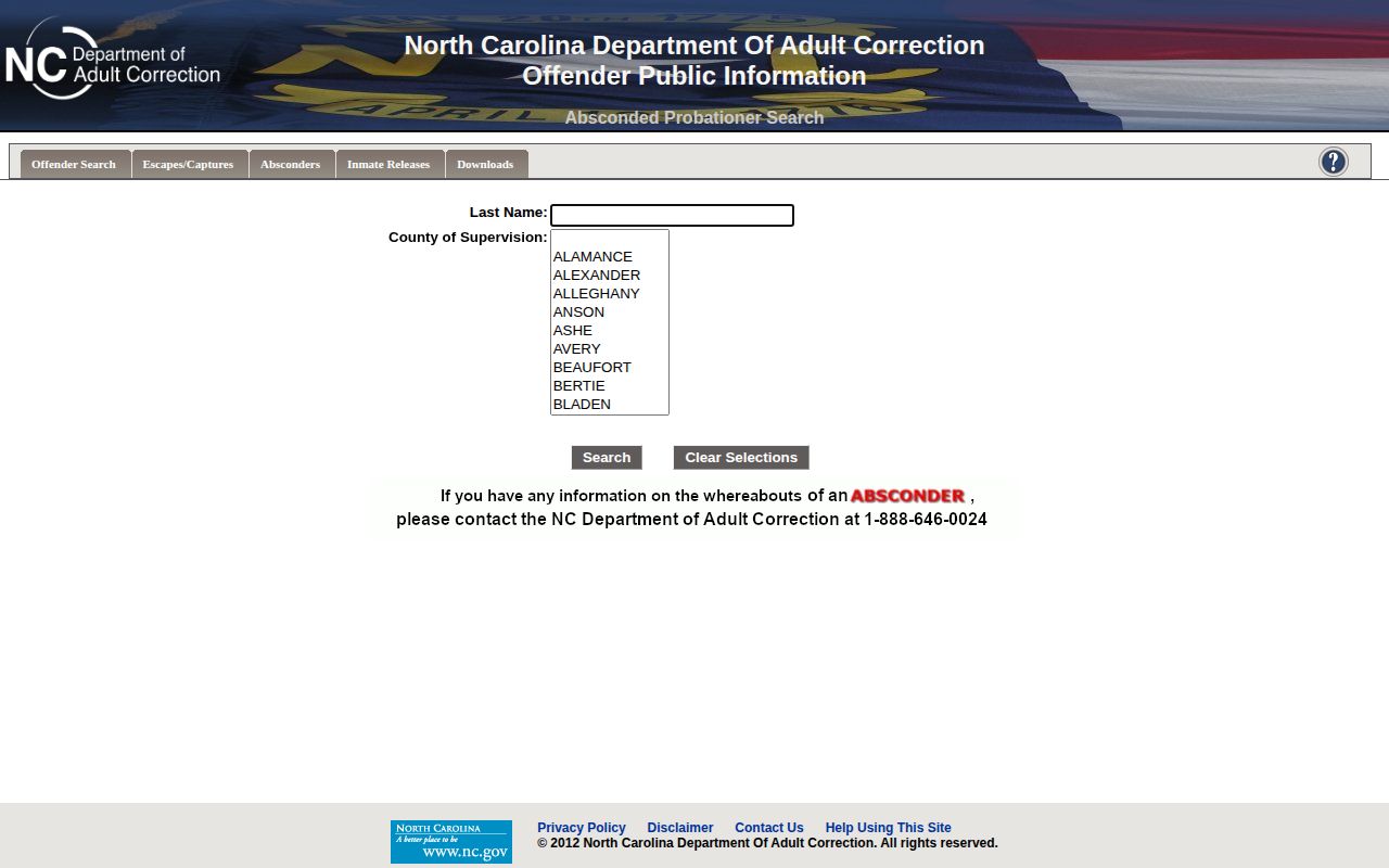 Durham County post-release supervision absconder lookup