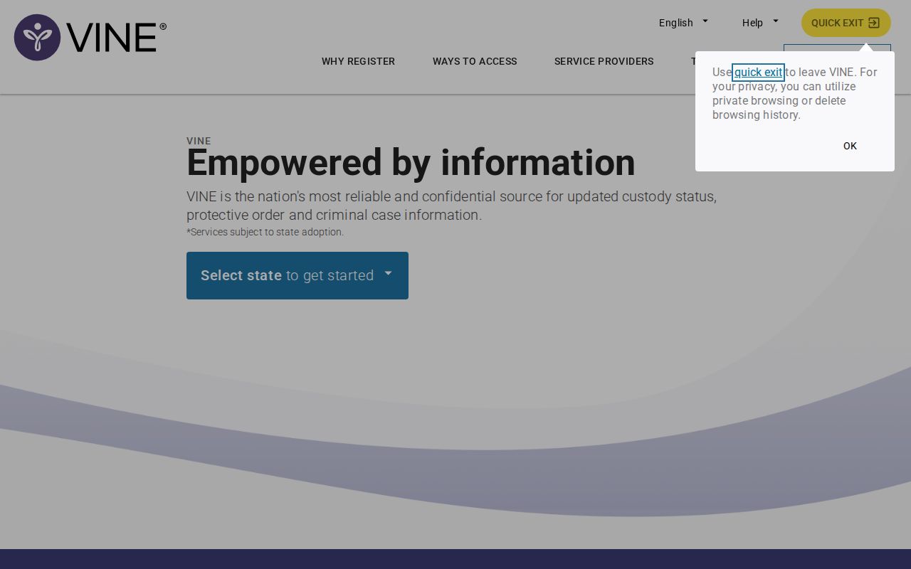 Durham County VINE inmate check through the VINELink North Carolina workflow